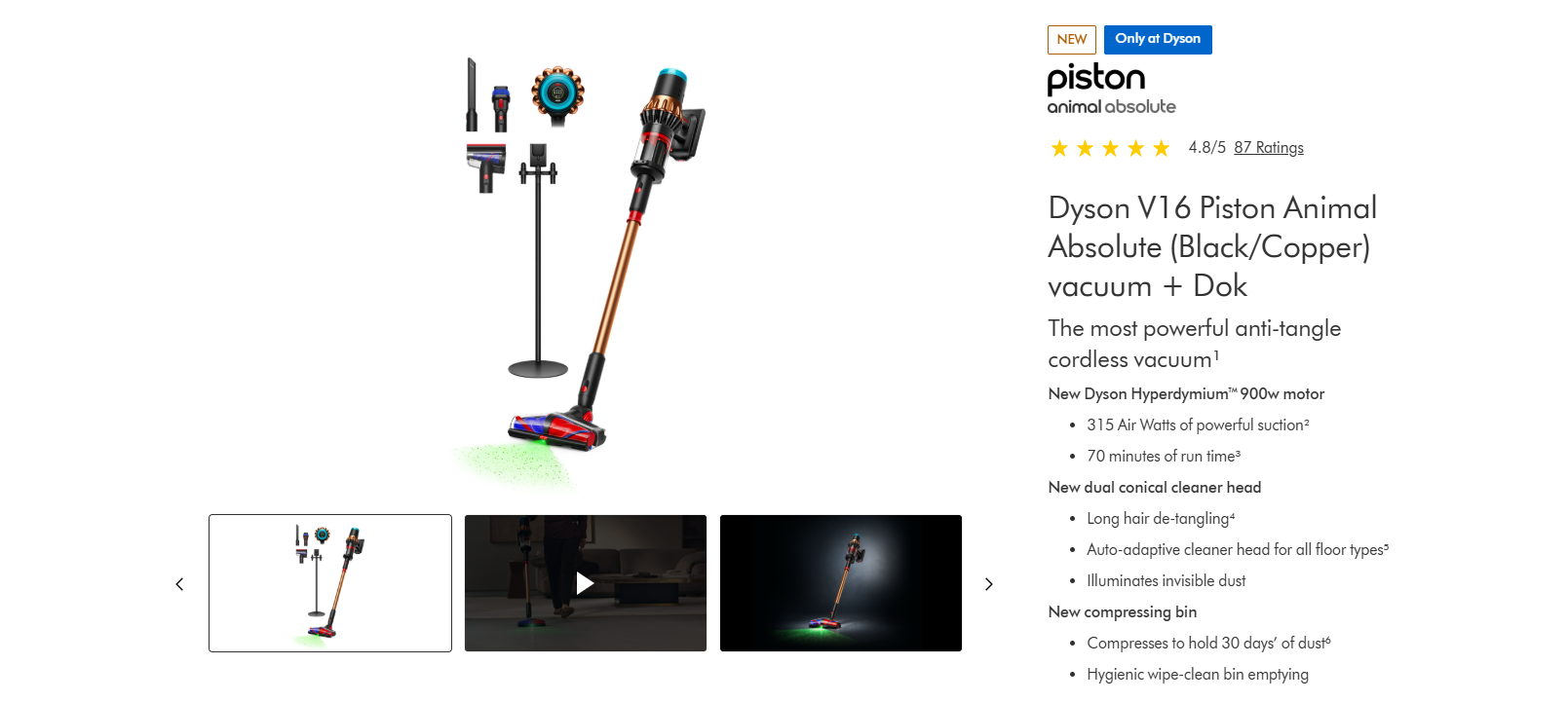 Dyson V16 Detec&ccedil;&atilde;o Absoluta