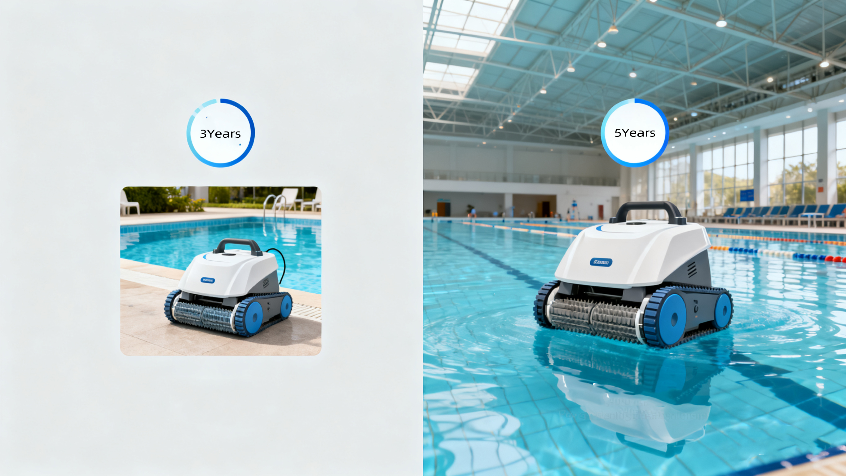 Quanto tempo duram os rob&ocirc;s de limpeza de piscinas?