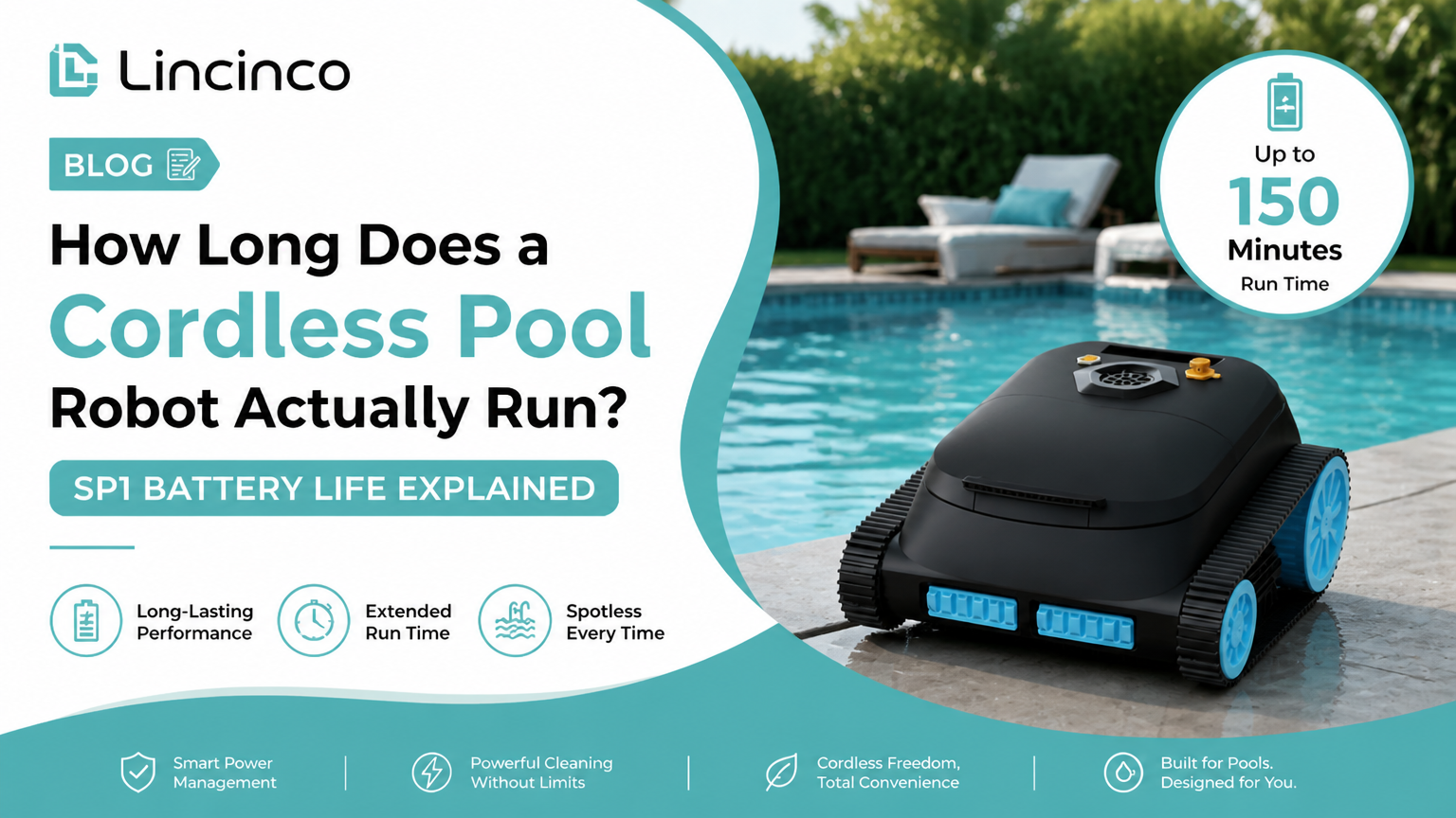 Quanto tempo um robô de piscina sem fio realmente funciona? Vida útil da bateria SP1 explicada
